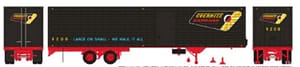 HO 40’ Fruehauf Fluted Side Volume Van: Overnite - Black: #V208