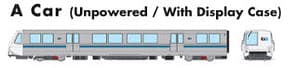 HO Bay Area Rapid Transit: A End Car + Display Case #2