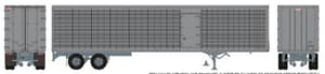 HO 45' Trailmobile Dry Van Trailer w/side door: Silver Unlettered