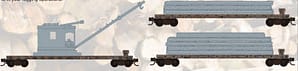 LOG CARS AND LOADER WEATHERED 3 PACK - 1 LEFT