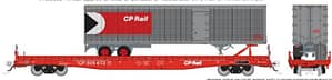 HO Marine Industries Piggyback Flatcar: CP Rail: 6-Pack w/ 45' Trailers