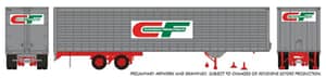 HO 40’ Fruehauf Fluted Side Volume Van: Canadian Freightways: #59-348