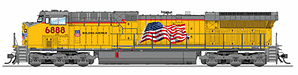 UNION PACIFIC"BUILDING AMERICA" GE AC6000 RD# 6888