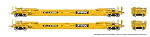 HO 53'Well Car TTX 2 Car Set