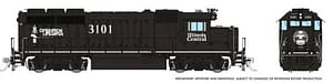 HO EMD GP40 (DC/DCC/Sound): Illinois Central: #3101
