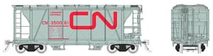 HO Enterprise Covered Hopper: CN - Red Noodle: 6-Pack #1