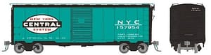 HO 1937 AAR 40' Boxcar - Round corner: NYC - Green: 6-Pack