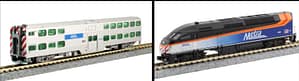 (N) MP36PH Chicago Metra Gallery Bi-Level Commuter Train 4 units w/ Sound