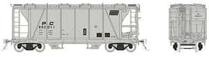 HO Enterprise Covered Hopper: Penn Central: 6-Pack #1