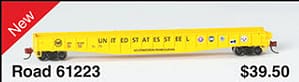 Special Run Eastern Seaboard Models UNITED STATES STEEL 65ft mill gondola rd# 61223 W/MT TRUCKS/COUPLERS