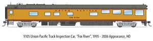 9105 Union Pacific Track Inspection Car, "Fox River", 1995 - 2006 Appearance, HO 92.95 RESERVATION