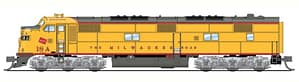 EMD E7A, MILW 18A, Yellow & Gray Streamliner Scheme, No-Sound / DCC-Ready, N
