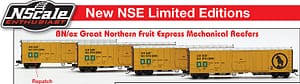 SPECIAL RUN MICRO-TRAINS BN EX GN FRUIT EXPRESS MECHANICAL REEFERS - 4 CAR SET