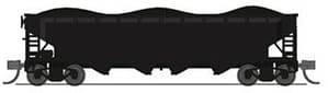 7431 ARA 70-Ton Quad Hopper, Unlettered, Black, 4-pack