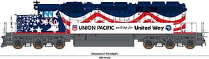 UP PULLING FOR UNITED WAY SD40-2 - 1RD# AVAILABLE DCC READY