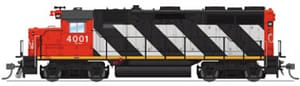 EMD GP35, CN 4001, Zebra Stripes, No-Sound / DCC-Ready, HO