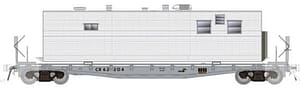 HO F30A 50' Flat Car w/Camp Van: CR - MOW: 3-Pack