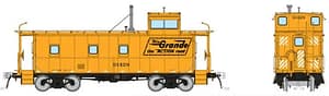 HO D&RGW End Cupola Steel Caboose w/ Post-War Mods: Action Road Scheme: #01428