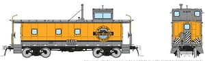 HO D&RGW End Cupola Steel Caboose w/ Post-War Mods: Single Stripe Scheme: #01405