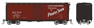 HO 1937 AAR 40' Boxcar - Round corner: DL&W - Phoebe Snow: 6-Pack