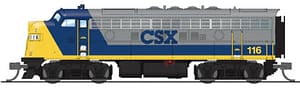 9263 EMD F7A, CSX 116, YN2 PAINT, PARAGON4 SOUND/DC/DCC, N