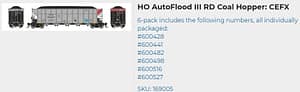 CEFX AUTOFLOOD III RD COAL HOPPER 6 PACK
