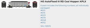 KPLX AUTOFLOOD III RD COAL HOPPER 6 PACK