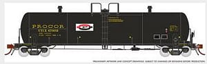 PROCOR 20K GALLON TANK CAR - UTLX AS DELIVERED SPLIT "P" LOGO - 6 PACK #1