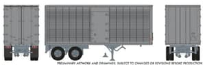 HO 26' Can-Car Trailer w/side door: Silver Unlettered