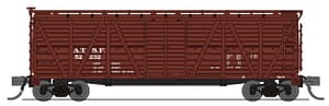 40' Wood Stock Car, ATSF 52232, Cattle Sounds, N Scale