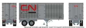 HO 26' Can-Car Trailer: CN Piggyback: #260065