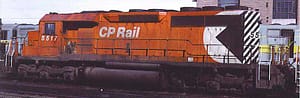 CP RAIL 5" LARGE MUTI MARK SD40 (NO DITCH LIGHTS, W/SNOW SHIELDS) #5517 DCC READY