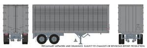 HO 26' Can-Car Trailer: Silver Unlettered