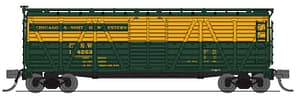 40' Wood Stock Car, CNW 14263, Cattle Sounds, N Scale