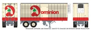 HO 26' Can-Car Trailer: Dominion Grocers: #148