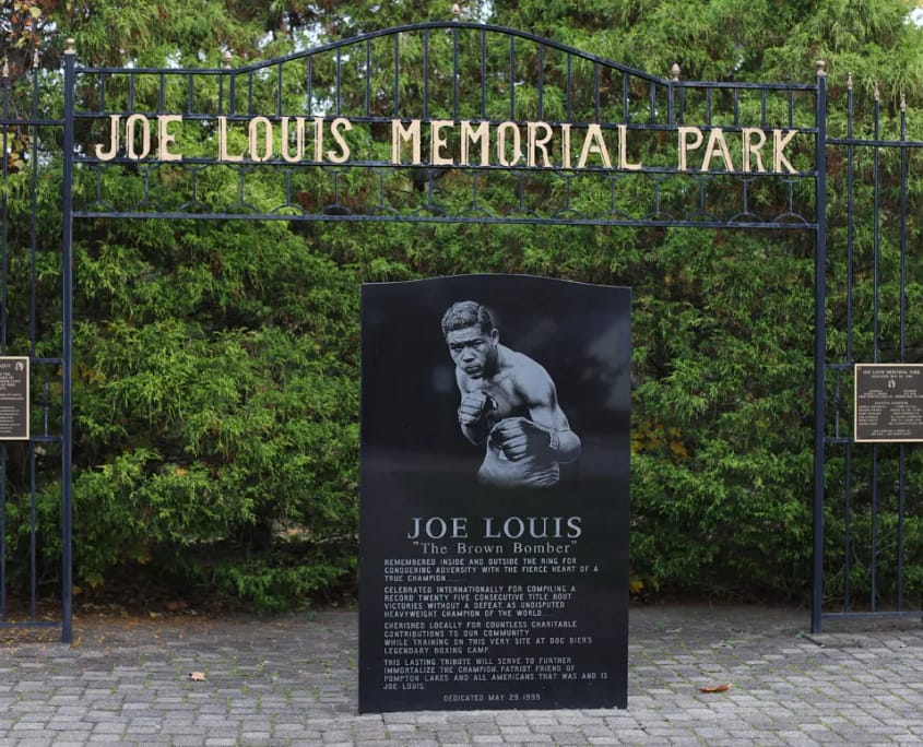 Joe Louis monument at Joe Louis Memorial Park