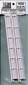 Ho 4' Fancy Picket Fence 5pcs
